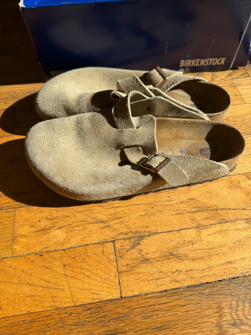 Birkenstock Taupe Boston Clogs - Picture 7 of 7